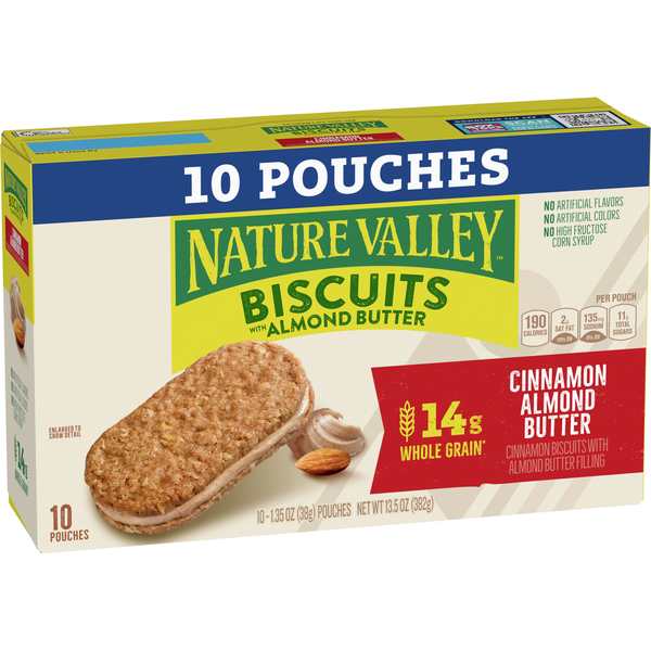 Breakfast Bars & Pastries Nature Valley Cinnamon With Almond Butter Biscuits hero