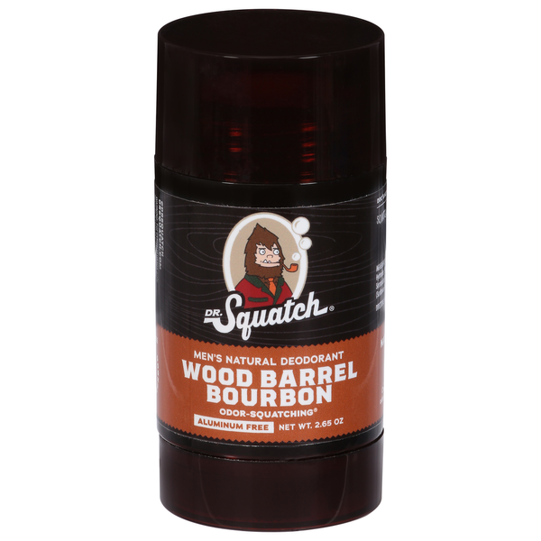 Dr. Squatch Deodorant, Natural, Wood Barrel Bourbon, Men's hero