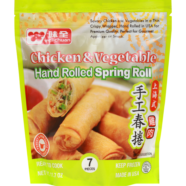 Frozen Appetizers & Sides Wei-Chuan Sriracha Chicken Spring Roll hero