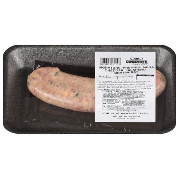 Lunch Meat Four Brothers Signature Premium Fresh Mega Jalapeno Cheddar Bratwurst - From Our Service Counter hero