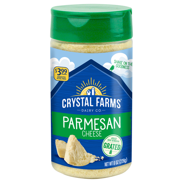 Other Creams & Cheeses Crystal Farms Cheese, Parmesan, Grated hero