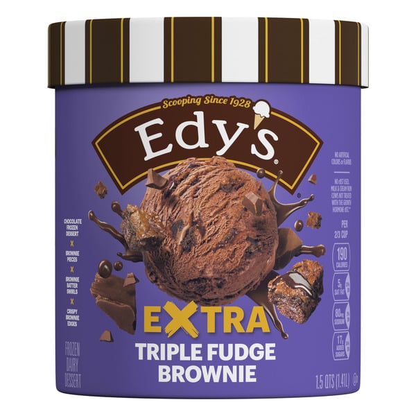 EDY'S Rocky Road Collection Triple Fudge Brownie Boulevard Ice Cream hero