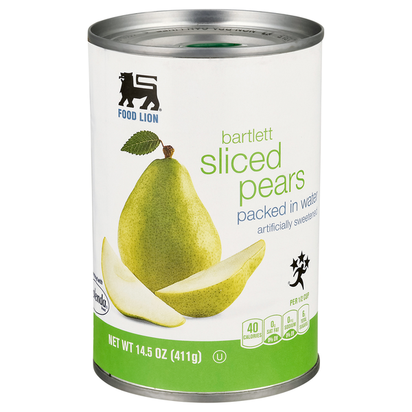 Canned Fruit & Applesauce Food Lion Sliced Pears, Bartlett hero