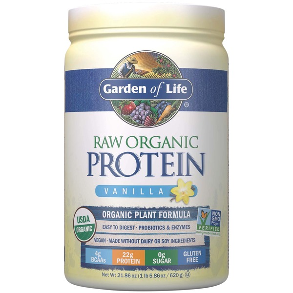 Plant Based Protein Garden of Life Protein, Organic Plant Formula, Vanilla hero