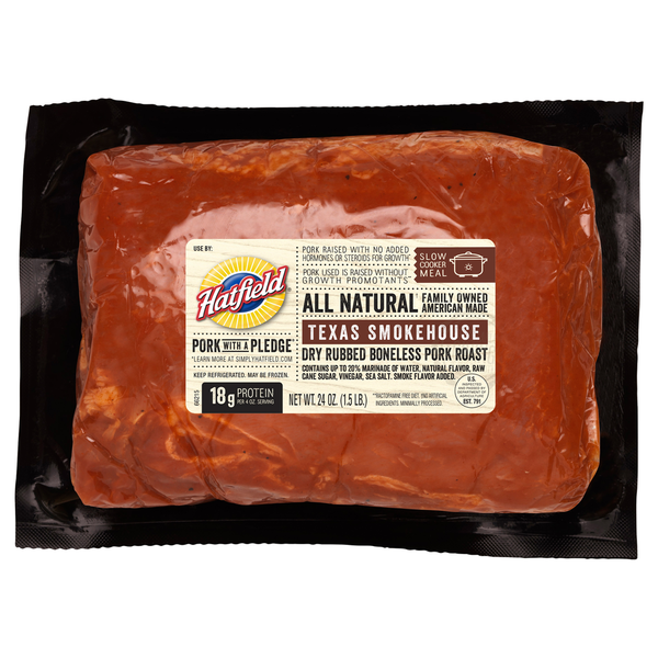 Meat Hatfield Pork Roast, Boneless, Dry Rubbed, Texas Smokehouse, All Natural hero