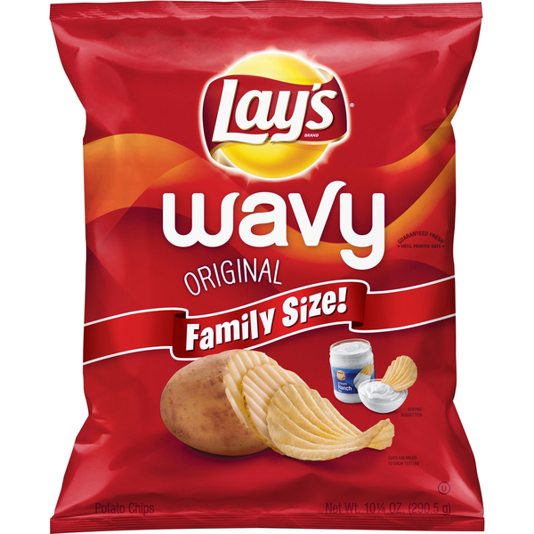 Chips & Pretzels Lay's Potato Chips, Wavy Reg hero