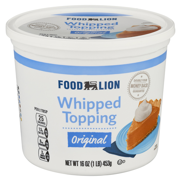 Ice Cream Toppings Food Lion Original Whipped Topping hero