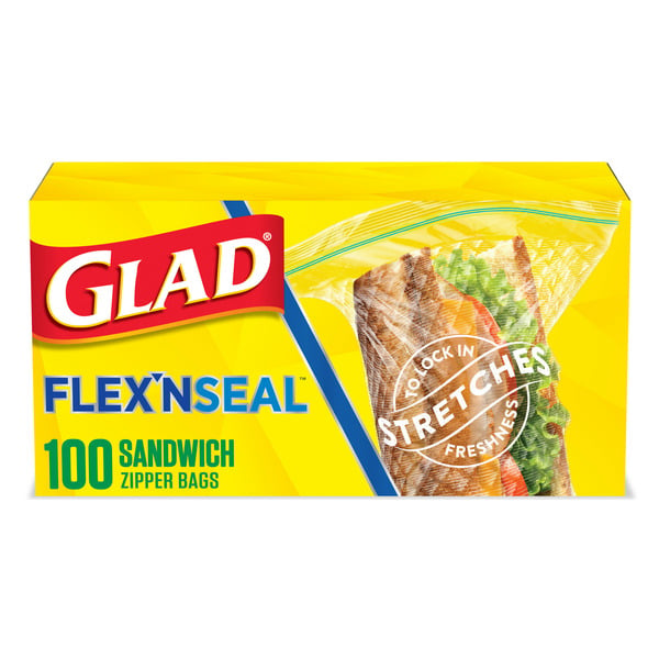 Glad FLEX’N SEAL™ Food Storage Plastic Bags, Sandwich hero