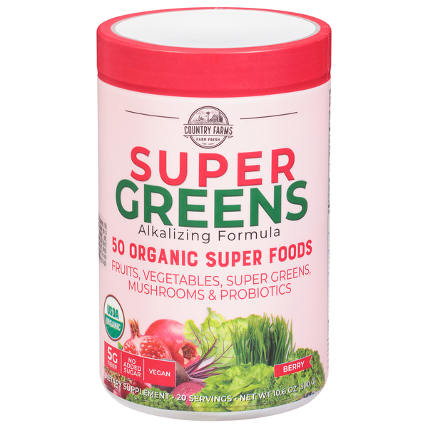 Vitamins & Supplements Country Farms Alkalizing Formula, Super Greens hero