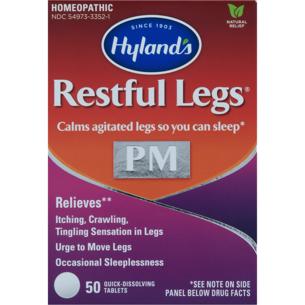 Muscles, Joints & Pain Relief Hyland's Restful Legs, Homeopathic, Quick-Dissolving Tablets hero