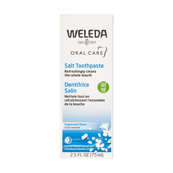 Oral Hygiene Weleda Salt Toothpaste, Fluoride-free, Peppermint flavor hero