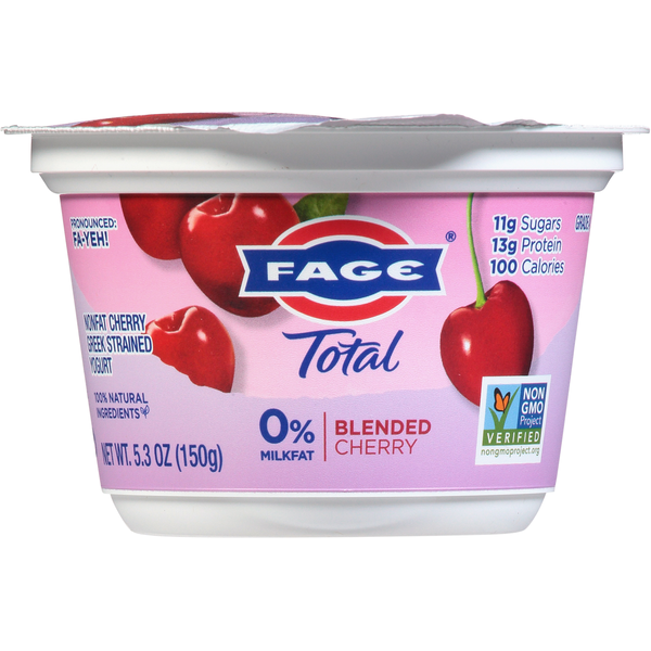 Yogurt FAGE Yogurt, Greek, Nonfat, Blended Cherry, Strained hero