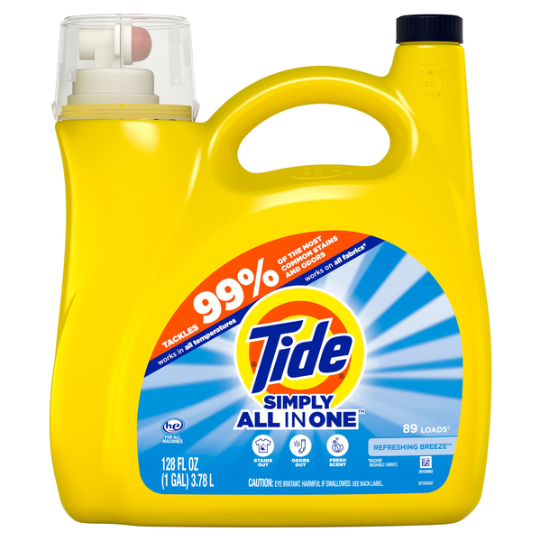 Laundry Tide Simply Laundry Detergent, Refreshing Breeze, 89 loads hero