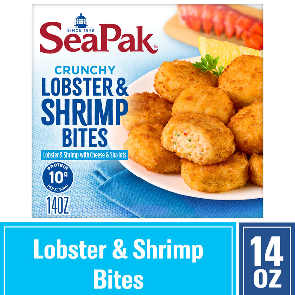 Diapers & Wipes SeaPak Lobster and Shrimp Bites, Oven Crispy, Frozen hero