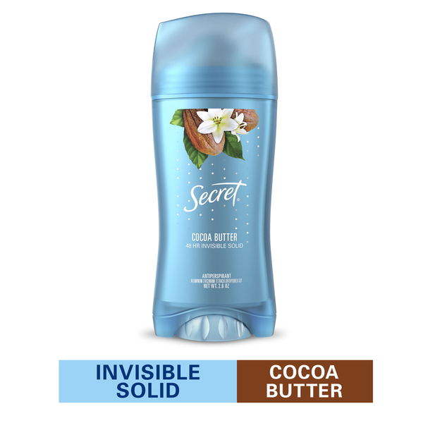 Deodorants Secret Invisible Solid Antiperspirant and Deodorant, Cocoa Butter hero