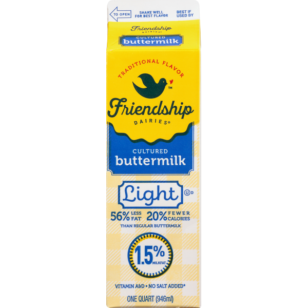 Cream Friendship Dairies Buttermilk, Traditional Flavor, Cultured, Light hero