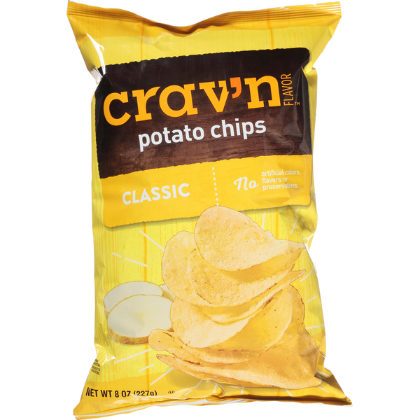 Chips & Pretzels Crav'n Flavor Potato Chips, Classic hero