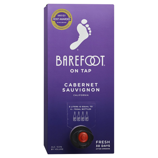 Red Wines Barefoot On Tap Cabernet Sauvignon Red Wine Box Wine hero