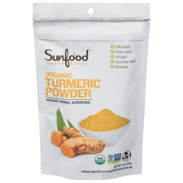 Juice & Nectars Sunfood Superfoods Turmeric Powder, Organic hero