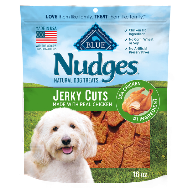 Dog Food Blue Buffalo Nudges Jerky Bites Dog Treats, Bite-Sized Pieces, Chicken hero