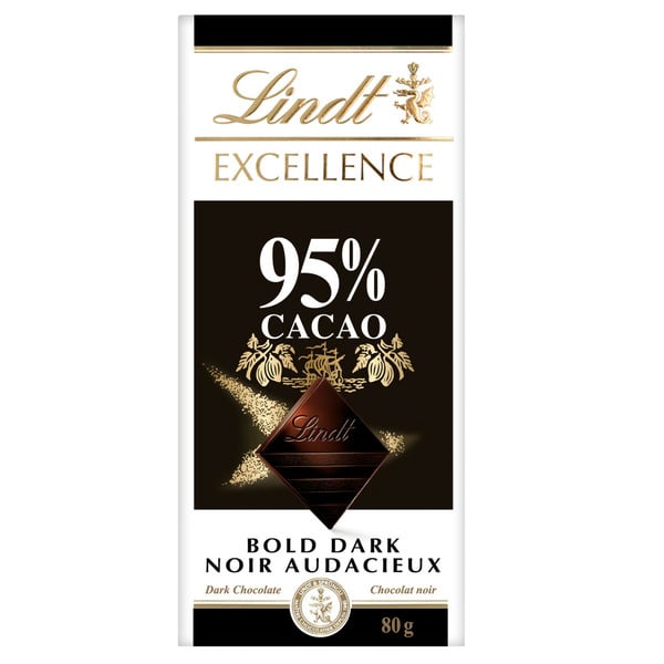 Candy & Chocolate Excellence 95% Cacao Dark Chocolate Bar, 80 Grams hero