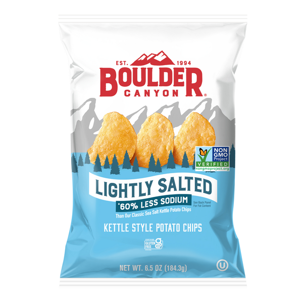 Chips & Pretzels Boulder Canyon 60% Less Sodium Kettle Cooked Potato Chips hero