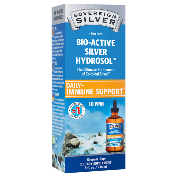 Vitamins & Supplements Sovereign Silver Silver Hydrosol, Bio-Active, 10 ppm, Dropper Top hero