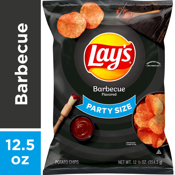 Chips & Pretzels Lay's Barbecue Party Size Potato Chips hero