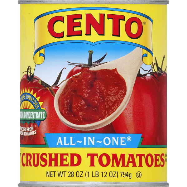 Canned/Jarred Vegetables Cento Tomatoes, Crushed, Chunky, in Puree hero