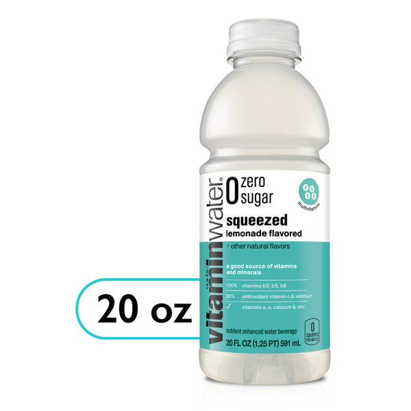 Sport & Energy Drinks vitaminwater Water Beverage, Zero Sugar, Lemonade Flavored hero