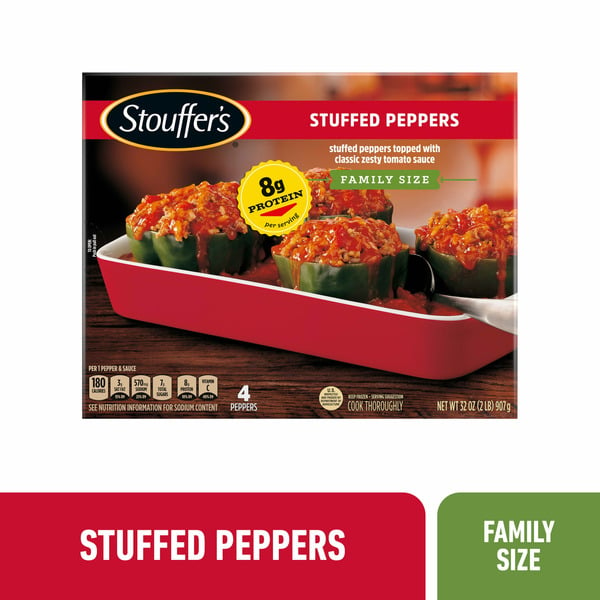 Frozen Meals Stouffer's Family Size Stuffed Peppers Frozen Dinner hero