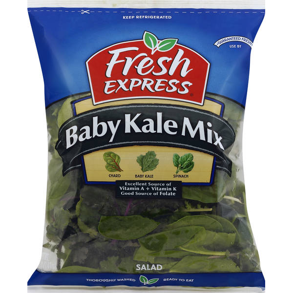 Packaged Vegetables & Fruits Fresh Express Salad, Baby Kale Mix hero