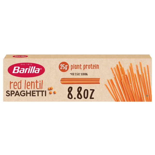 Dry Pasta Barilla Red Lentil Spaghetti Pasta - Vegan, Gluten Free, Non GMO & Kosher - Plant Based hero