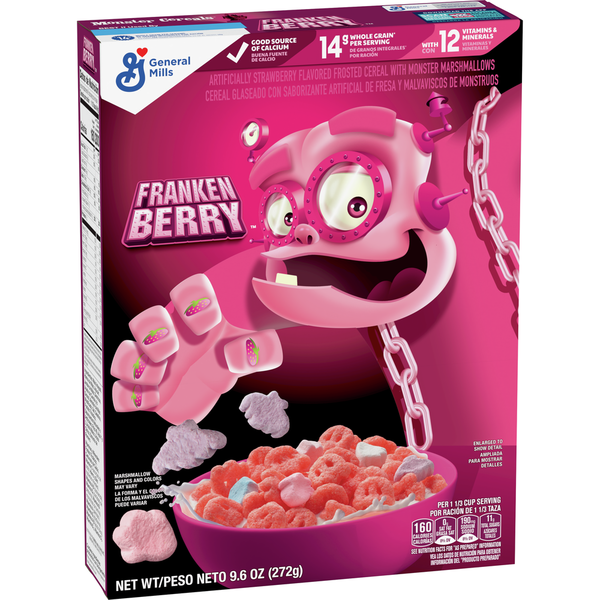 Cereal Frankenberry with Frightful Friends Marshmallows Halloween Cereal hero