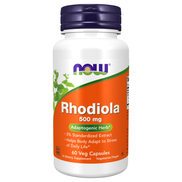 Glandulars & Hormones NOW Rhodiola 500 mg hero