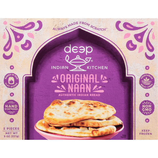 Frozen Vegan & Vegetarian Deep Indian Kitchen Original Naan hero