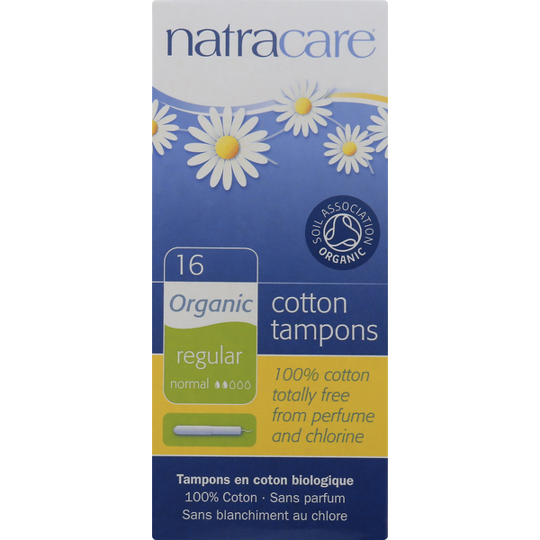 Feminine Care Natracare Tampons, Cotton, Organic, Regular hero