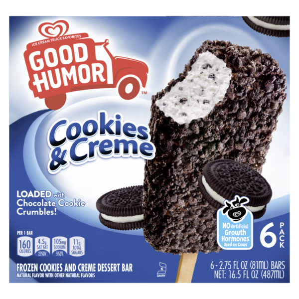 Ice Cream & Ice Good Humor Ice Cream & Frozen Desserts Oreo Bar - 6pk hero