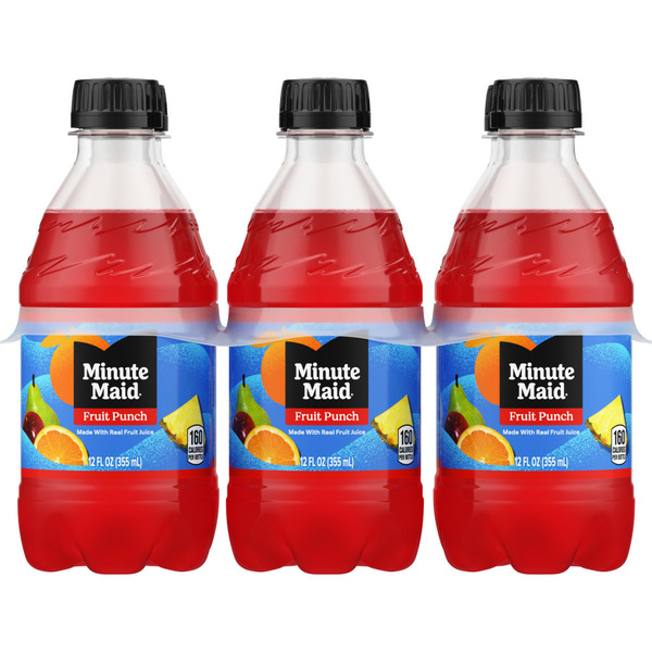 Soft Drinks Minute Maid Fruit Punch Juice Drink Bottles hero