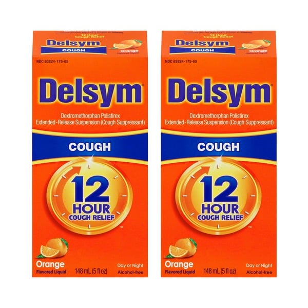 Cold, Flu & Allergy Delsym® Adult Cough Suppressant Liquid, Orange Flavor hero