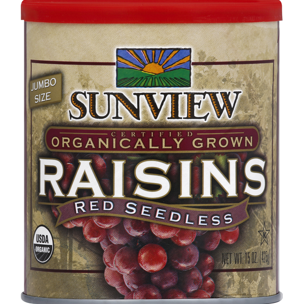 Nuts, Seeds & Dried Fruit Sunview Raisins, Red Seedless, Jumbo Size hero