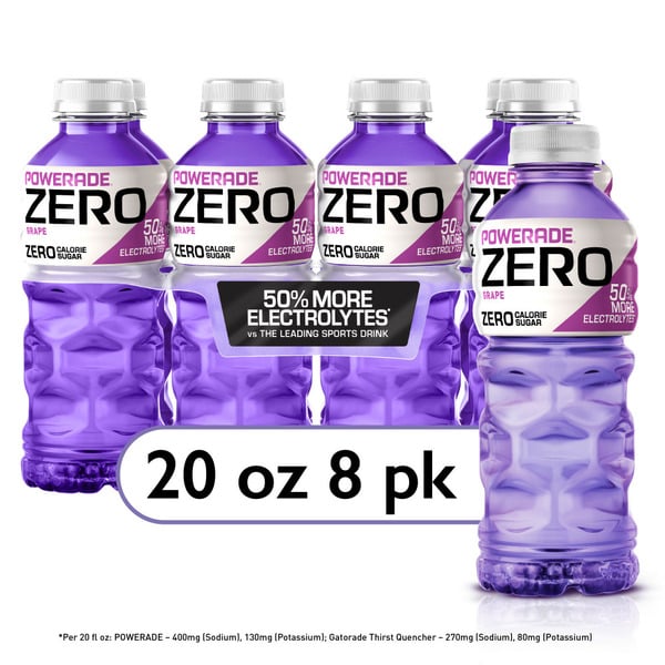 Energy & Sports Drinks POWERADE Sports Drink, Grape, Zero Sugar hero