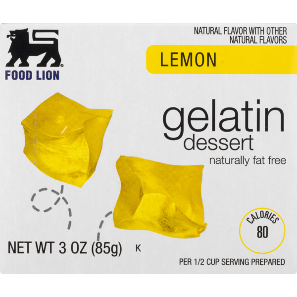 Doughs, Gelatins & Bake Mixes Food Lion Lemon Gelatin Dessert hero