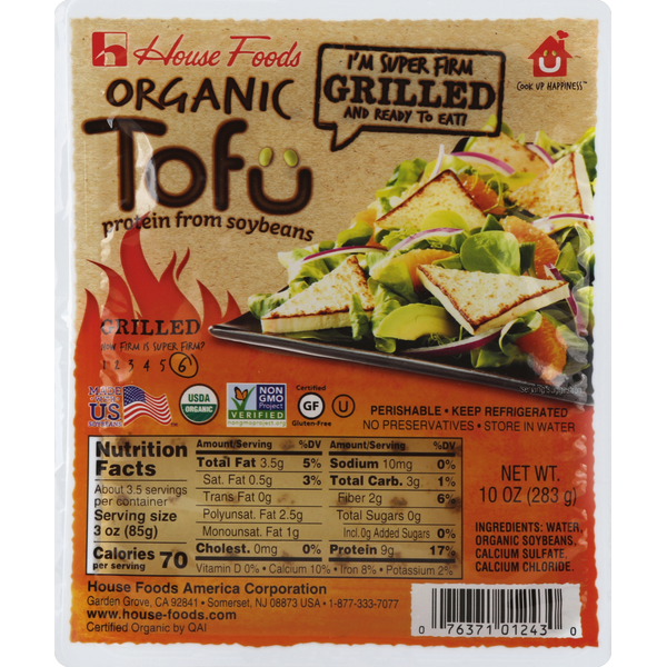 Soy & Lactose-Free House Foods Tofu, Organic, Grilled hero