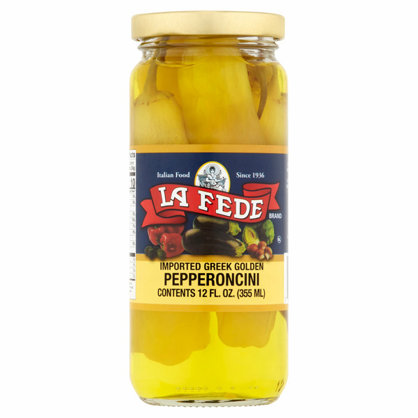 Latino Foods La Fede Imported Greek Golden Pepperoncini hero