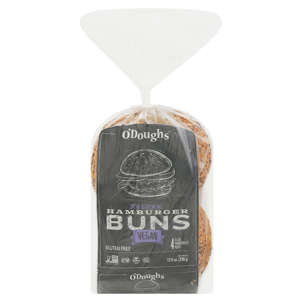 Frozen Breads & Doughs O'Doughs Hamburger Buns, Vegan, Deluxe hero