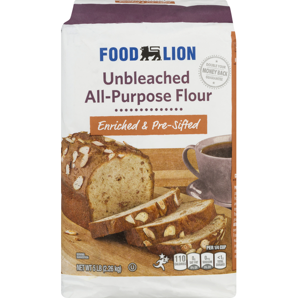 Baking Ingredients Food Lion All-Purpose Flour, Unbleached hero