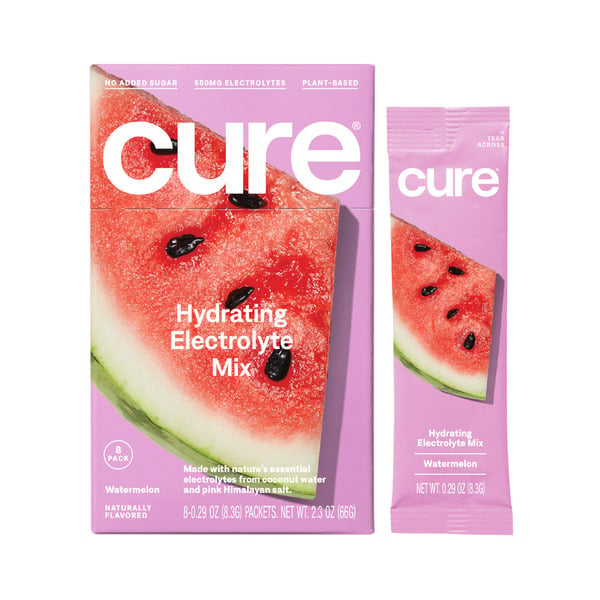 Cocoa & Drink Mixes Cure Watermelon, Electrolyte Hydration, Vegan, Drink Mix Powder hero