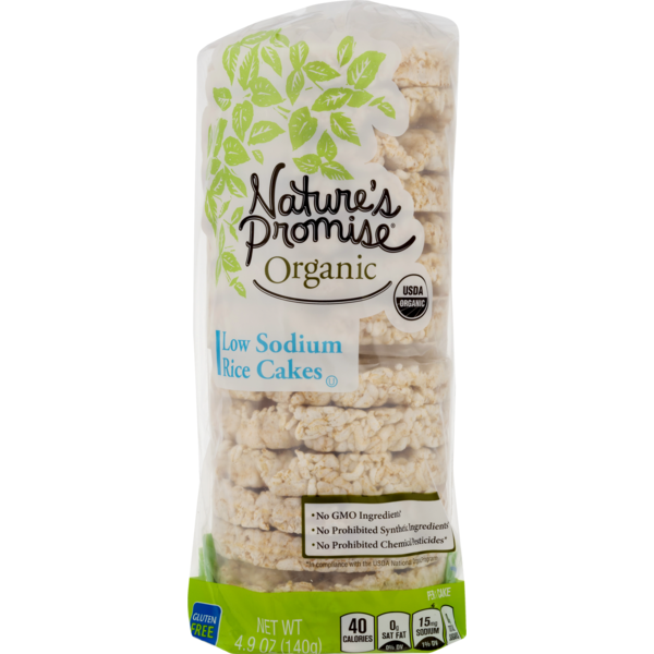 Fruit & Vegetable Snacks Nature's Promise Organic Low Sodium Rice Cakes hero