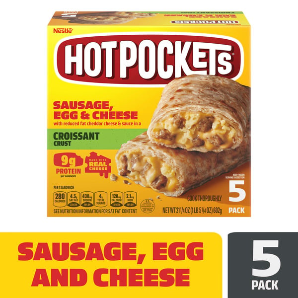 Frozen Breakfast Hot Pockets Sausage Egg And Cheese hero